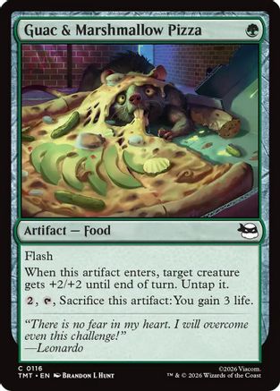 Image of Guac & Marshmallow Pizza (TMT-116) - Teenage Mutant Ninja Turtles Foil