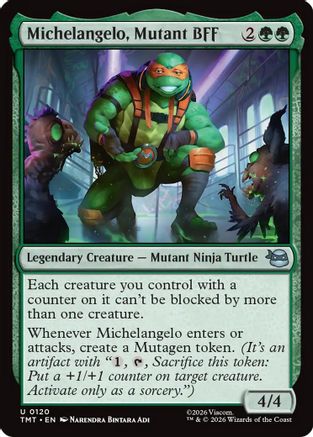 Image of Michelangelo, Mutant BFF (TMT-120) - Teenage Mutant Ninja Turtles Foil