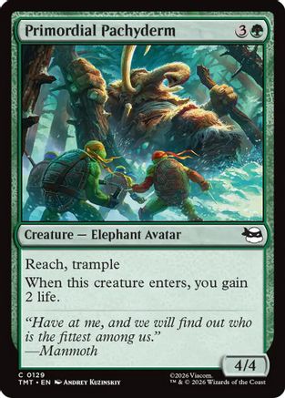 Image of Primordial Pachyderm (TMT-129) - Teenage Mutant Ninja Turtles Foil