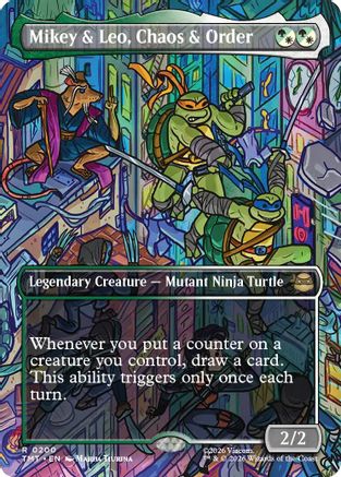 Image of Mikey & Leo, Chaos & Order (Borderless) (TMT-200) - Teenage Mutant Ninja Turtles