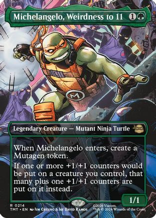 Image of Michelangelo, Weirdness to 11 (Borderless) (TMT-214) - Teenage Mutant Ninja Turtles