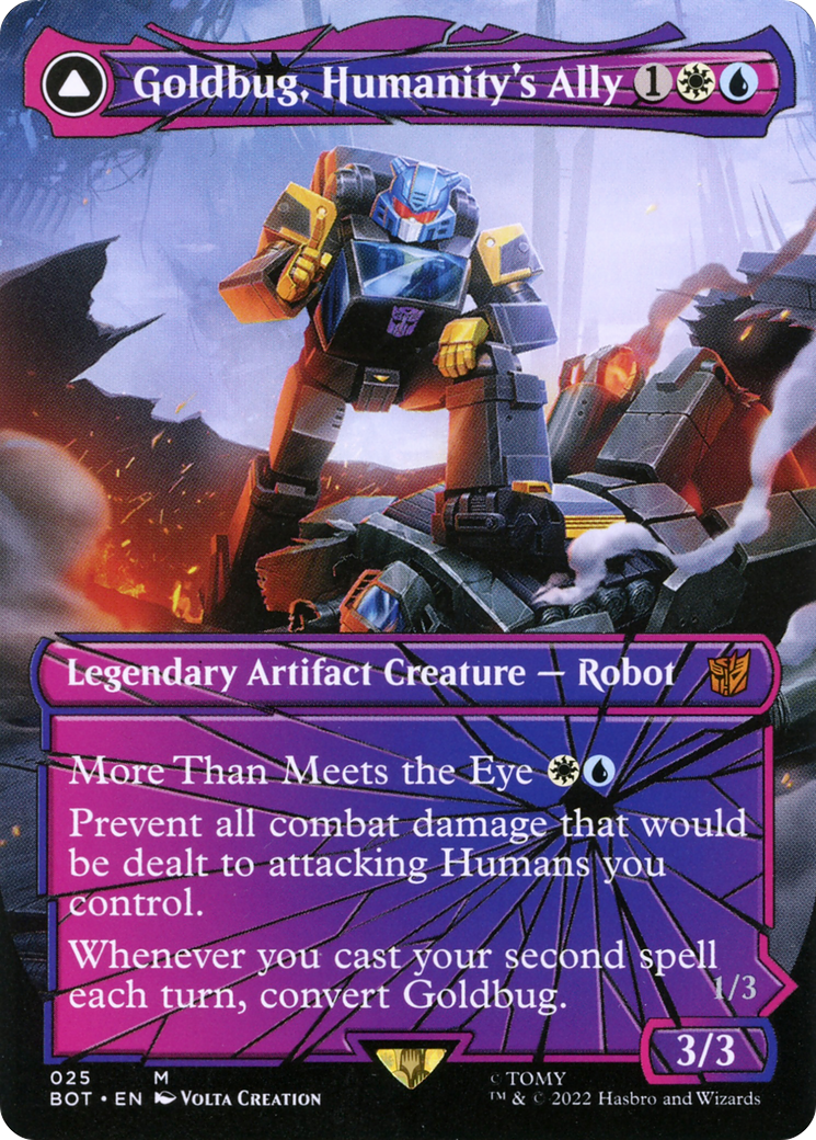 Image of Goldbug, Humanity's Ally // Goldbug, Scrappy Scout (Shattered Glass) [Transformers]
