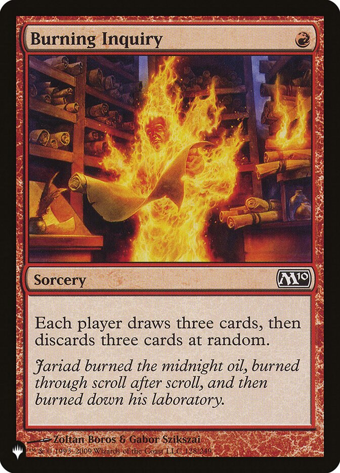 Image of Burning Inquiry [The List]