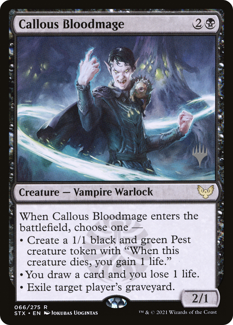 Image of Callous Bloodmage (Promo Pack) [Strixhaven: School of Mages Promos]