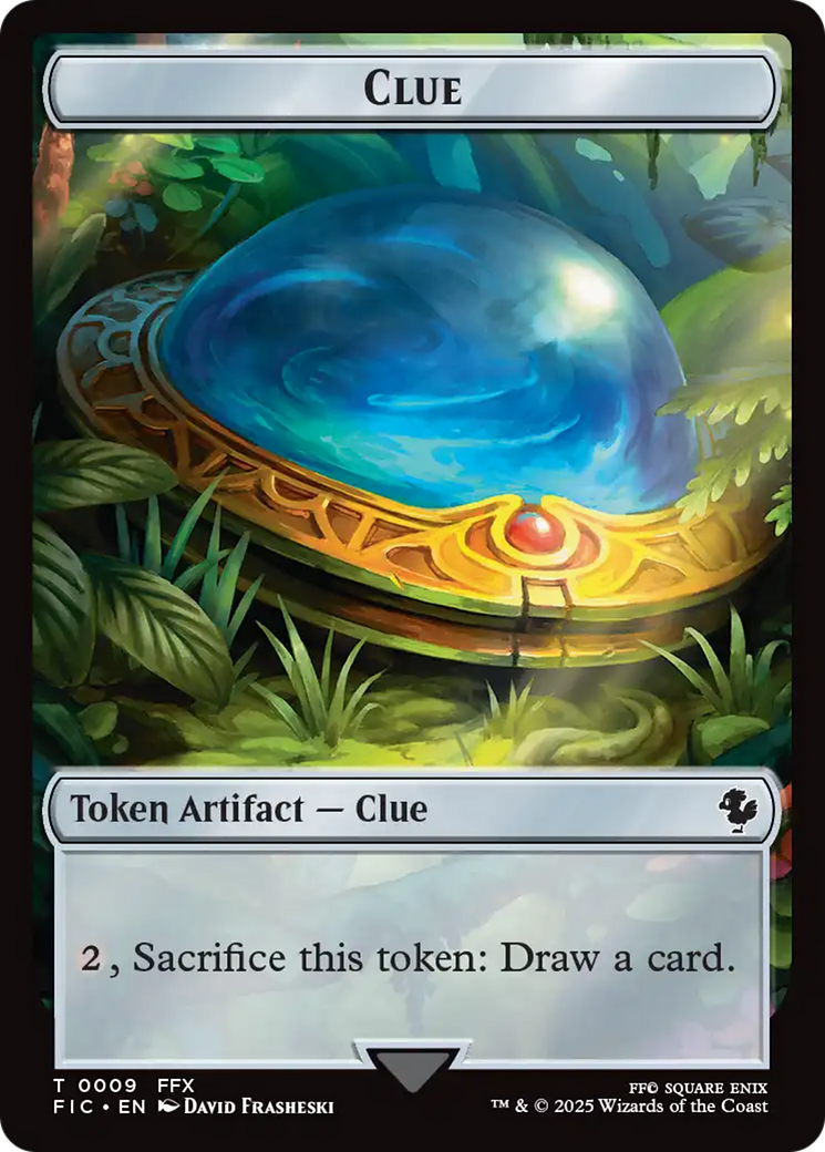 Image of Clue // Treasure Double-Sided Token (Surge Foil) [FINAL FANTASY Commander Tokens]