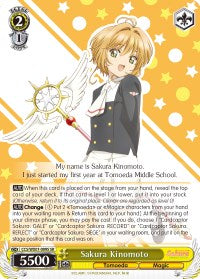 Image of Sakura Kinomoto (CCS/WX01-009S SR) [Cardcaptor Sakura: Clear Card]