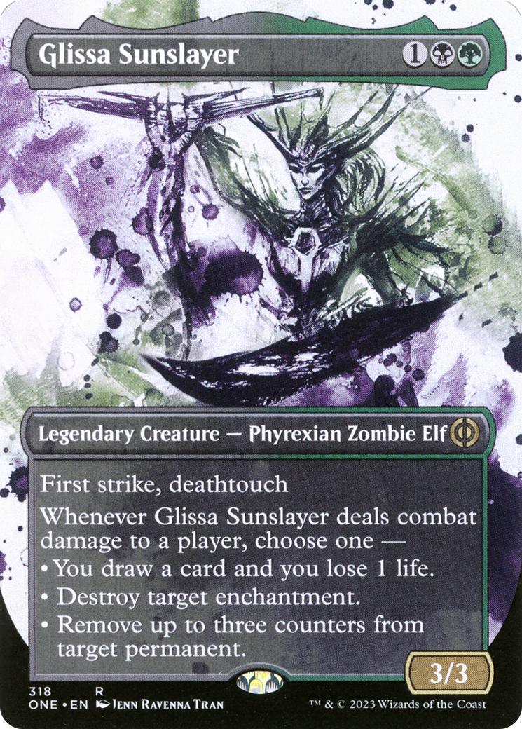 Image of Glissa Sunslayer (Borderless Ichor) [Phyrexia: All Will Be One]