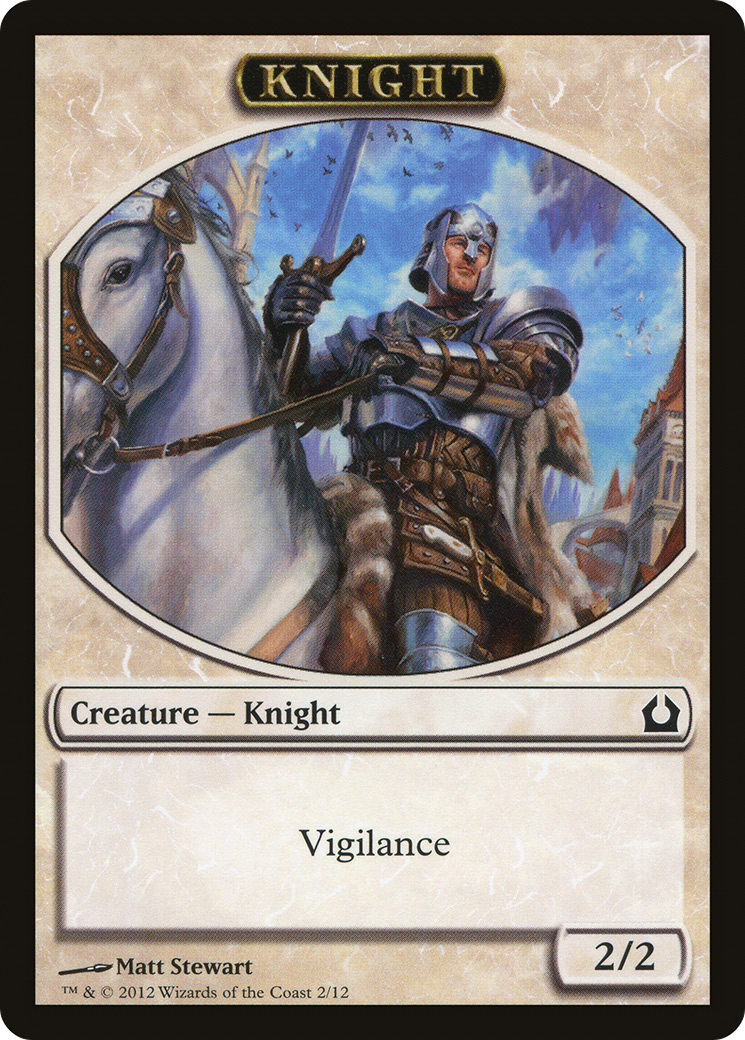 Image of Knight Token [Return to Ravnica Tokens]