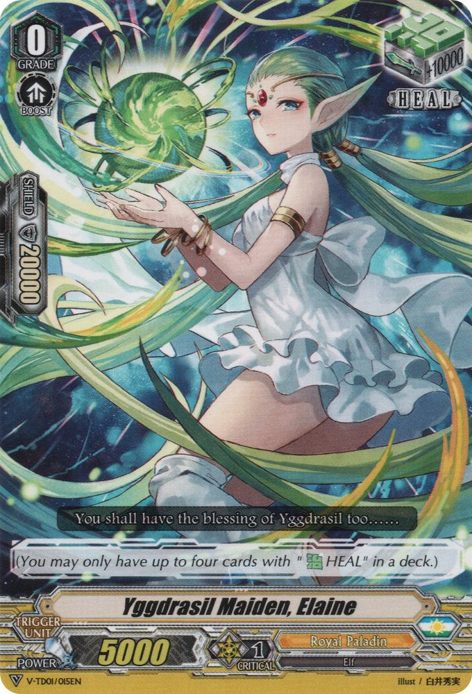 Image of Yggdrasil Maiden, Elaine (V-TD01/015EN) [Aichi Sendou]