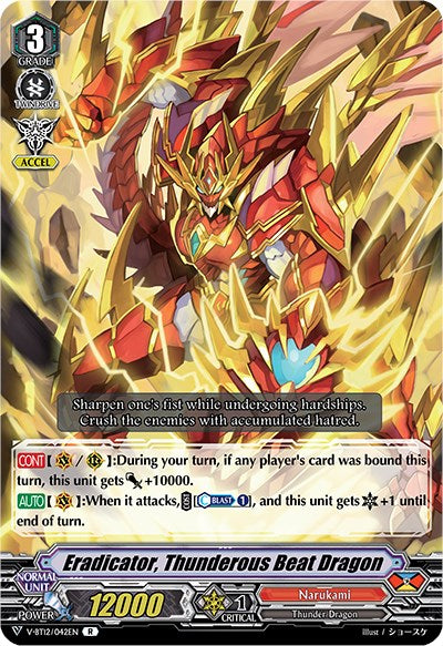 Image of Eradicator, Thunderous Beat Dragon (V-BT12/042EN) [Divine Lightning Radiance]