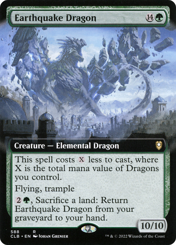 Image of Earthquake Dragon (Extended Art) [Commander Legends: Battle for Baldur's Gate]