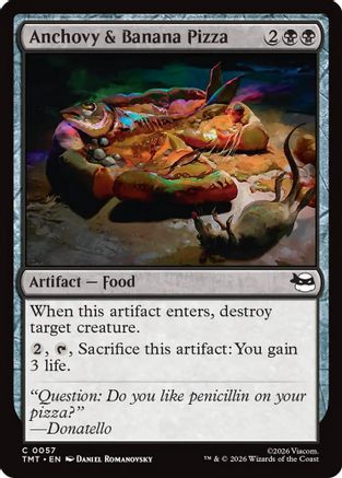 Image of Anchovy & Banana Pizza (TMT-057) - Teenage Mutant Ninja Turtles Foil