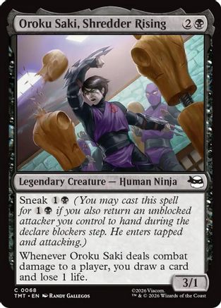 Image of Oroku Saki, Shredder Rising (TMT-068) - Teenage Mutant Ninja Turtles Foil