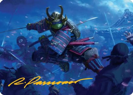 Image of Leonardo, Sewer Samurai Art Card (1/54) (ASTMT-001) - Art Series: Teenage Mutant Ninja Turtles