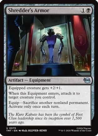Image of Shredder's Armor (TMT-075) - Teenage Mutant Ninja Turtles Foil