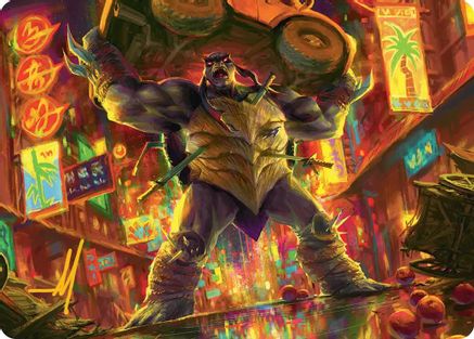 Image of Slash, Reptile Rampager Art Card (ASTMT-010) - Art Series: Teenage Mutant Ninja Turtles
