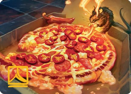 Image of Spicy Oatmeal Pizza Art Card (ASTMT-011) - Art Series: Teenage Mutant Ninja Turtles