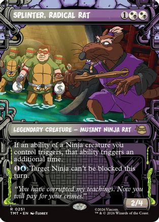 Image of Splinter, Radical Rat (Showcase) (TMT-251) - Teenage Mutant Ninja Turtles Foil