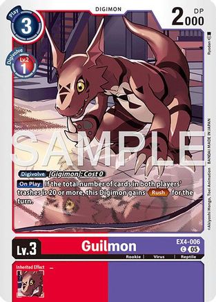 Image of Guilmon - EX4-006 (Reprint) (EX4-006) - Advanced Booster Digimon Generation Foil