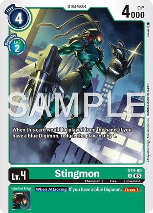 Image of Stingmon - ST9-09 (Reprint) (ST9-09) - Advanced Booster Digimon Generation Foil
