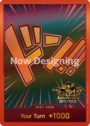 Image of DON!! Card (Japanese Version 3rd Anniversary Set) - One Piece Promotion Cards Foil