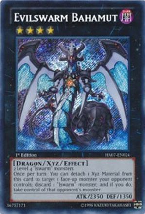 Image of Evilswarm Bahamut [HA07-EN024] Secret Rare