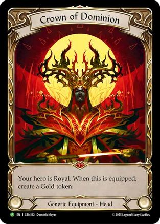 Image of Crown of Dominion (Golden) (GEM112) - GEM Pack 4 Rainbow Foil