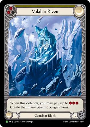 Image of Valahai Riven (Yellow) (GEM115) - GEM Pack 4 Rainbow Foil