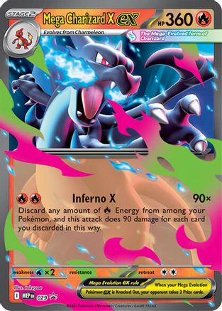Image of Mega Charizard X ex 029  - Holofoil ME Mega Evolution Promo - Promo
