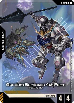 Image of Gundam Barbatos 4th Form (T-017) (Premium Card Collection Gundam Assemble) (T-017) - Gundam Promotional Cards Holofoil