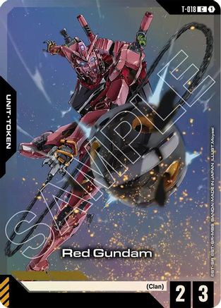 Image of Red Gundam (T-018) (Premium Card Collection Gundam Assemble) (T-018) - Gundam Promotional Cards Holofoil