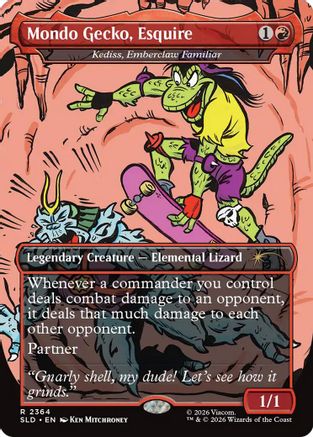 Image of Mondo Gecko, Esquire - Kediss, Emberclaw Familiar (SLD-2364) - Secret Lair Drop Series