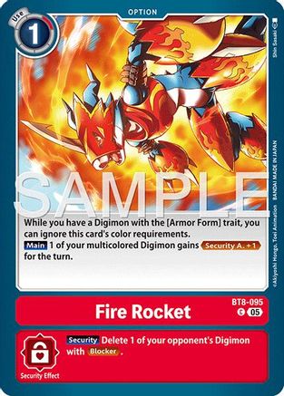 Image of Fire Rocket (Reprint) (BT8-095) - Advanced Booster Digimon Generation Foil