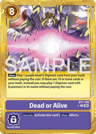 Image of Dead or Alive (Gold Border) (BT7-109) - Advanced Booster Digimon Generation Foil