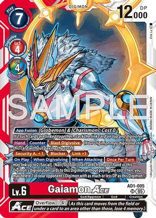 Image of Gaiamon ACE (AD1-005) - Advanced Booster Digimon Generation Foil