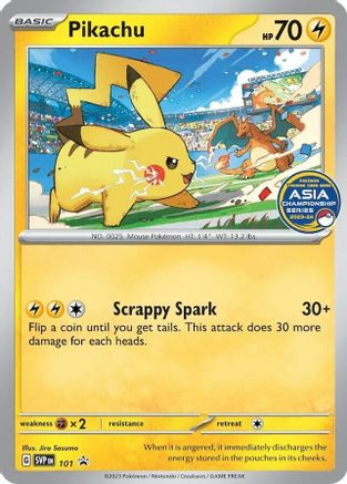 Image of Pikachu (Asia Championship Series 23-24) 101  SV Scarlet & Violet Promo Cards - Promo