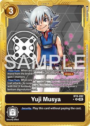 Image of Yuji Musya (Gold Border) (BT8-092) - Advanced Booster Digimon Generation Foil