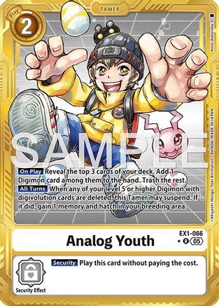 Image of Analog Youth (Gold Border) (EX1-066) - Advanced Booster Digimon Generation Foil