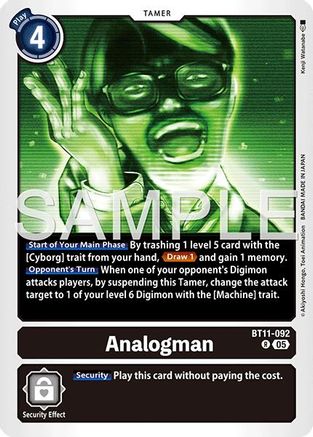 Image of Analogman (Reprint) (BT11-092) - Advanced Booster Digimon Generation Foil