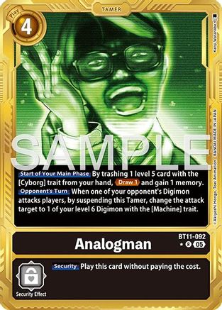 Image of Analogman (Gold Border) (BT11-092) - Advanced Booster Digimon Generation Foil