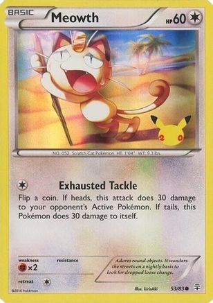 Image of Meowth 053/83  - Holofoil Miscellaneous Cards & Products - Promo