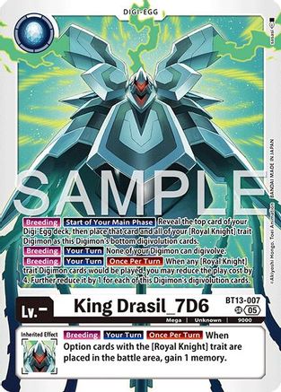 Image of King Drasil_7D6 (Reprint) (BT13-007) - Advanced Booster Digimon Generation Foil