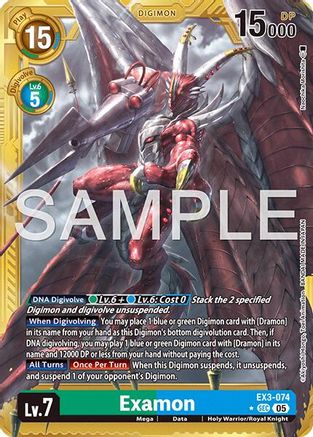 Image of Examon (Gold Border) (EX3-074) - Advanced Booster Digimon Generation Foil