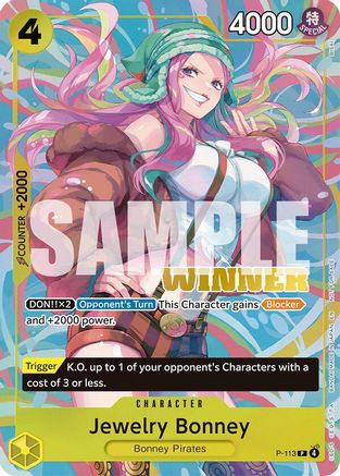 Image of Jewelry Bonney (Heroines Battle Winner Pack) (P-113) - One Piece Promotion Cards Foil