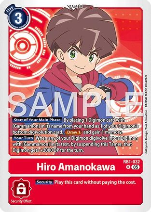 Image of Hiro Amanokawa - RB1-032 (Reprint) (RB1-032) - Advanced Booster Digimon Generation Foil