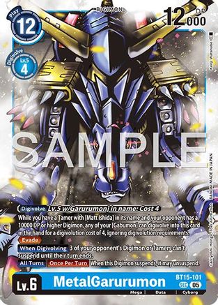 Image of MetalGarurumon (Reprint) (BT15-101) - Advanced Booster Digimon Generation Foil