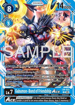 Image of Gabumon - Bond of Friendship ACE (Reprint) (LM-022) - Advanced Booster Digimon Generation Foil
