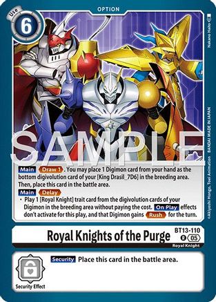 Image of Royal Knights of the Purge (Reprint) (BT13-110) - Advanced Booster Digimon Generation Foil
