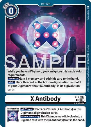 Image of X Antibody (Reprint) (BT9-109) - Advanced Booster Digimon Generation Foil