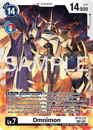Image of Omnimon - BT13-112 (Reprint) (BT13-112) - Advanced Booster Digimon Generation Foil